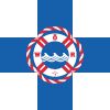 Logo der Österreichischen Wasserrettung: Schwimmreifen auf blauem Kreuz